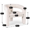 Mebel Elite Кресло для отдыха Lille кремового цвета из ткани букле, ME.LILLE/KR/TB/FW - Home Club, изображение 9