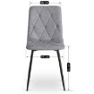 Mebel Elite Стул Robin 2, серый, ME.ROBIN2/P/T/K - Home Club, изображение 9