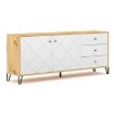 Mebel Elite Комода Bacardi 183 см, дуб Artisan/білий, W.BILBAO/BL6/DA/B/KOM2D3S - Home Club