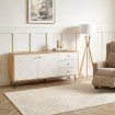 Mebel Elite Комода Bacardi 183 см, дуб Artisan/білий, W.BILBAO/BL6/DA/B/KOM2D3S - Home Club, зображення 2