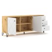 Mebel Elite Комода Bacardi 183 см, дуб Artisan/білий, W.BILBAO/BL6/DA/B/KOM2D3S - Home Club, зображення 3