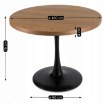 Mebel Elite Стол Lino 100 см, дуб золотой/чёрный, ME.LINO/DZ/S - Home Club, изображение 6