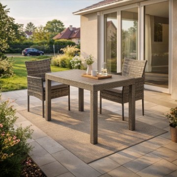 Mebel Elite Садовый стол Fargo, коричневый, ME.FARGO/BR/RT/OGR/S - Home Club