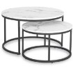 Mebel Elite Набір столиків Dafne Max, білий мармур, ME.MAXDAFNE/BM/CZ/L - Home Club