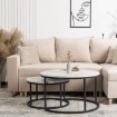 Mebel Elite Набір столиків Dafne Max, білий мармур, ME.MAXDAFNE/BM/CZ/L - Home Club, зображення 4