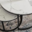 Mebel Elite Набір столиків Dafne Max, білий мармур, ME.MAXDAFNE/BM/CZ/L - Home Club, зображення 6