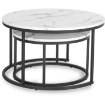 Mebel Elite Набір столиків Dafne Max, білий мармур, ME.MAXDAFNE/BM/CZ/L - Home Club, зображення 9