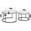 Mebel Elite Набір столиків Dafne Max, білий мармур, ME.MAXDAFNE/BM/CZ/L - Home Club, зображення 11