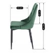 Mebel Elite Стілець Cork зеленого кольору з велюру, ME.CORK/Z/V/K - Home Club, зображення 11