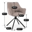 Mebel Elite Вращающееся кресло Peony 2 Cappuccino, ME.PEONY2/CAP/T/K - Home Club, изображение 10