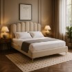 Mebel Elite Кровать 160x200 Gemini, бежевая, ME.GEMINI/160/BZ/T/LOZ - Home Club, изображение 2