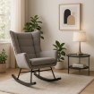 Mebel Elite Крісло-гойдалка Jackson, сіре, тканинне, ME.JACKSON/P/T/FW - Home Club, зображення 2