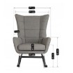 Mebel Elite Крісло-гойдалка Jackson, сіре, тканинне, ME.JACKSON/P/T/FW - Home Club, зображення 7