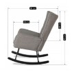 Mebel Elite Крісло-гойдалка Jackson, сіре, тканинне, ME.JACKSON/P/T/FW - Home Club, зображення 8