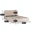 Mebel Elite Кровать 160x200 Bristol с ящиком для вещей, бежевая, из ткани букле, ME.BRISTOL/160/BZ/TB/LOZZPOJ - Home Club, изображение 12