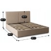 Mebel Elite Кровать 140x200 «Marsylia» с ящиком для хранения, бежевая, из вельвета, ME.MARSYLIA/140/BZ/SZTR/LOZZPOJ - Home Club, изображение 12