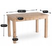 Mebel Elite Комплект: стіл Skubi 120–160 см, дуб Artisan, та 4 стільці Rodri, бежеві, W.SKUBI/DA/S/RODRI/BZ/D/V/Z4/K - Home Club, зображення 16
