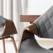 Mebel Elite Стілець Luise, сірий/горіх, велюровий, ME.LUISE/P/O/V/DG/K - Home Club, зображення 5