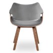 Mebel Elite Стілець Luise, сірий/горіх, велюровий, ME.LUISE/P/O/V/DG/K - Home Club, зображення 9
