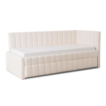 Mebel Elite Кровать 90x200 Villemo, кремовый букле, ME.VILLEMO/90/90/KR/TB/LOZWYS - Home Club