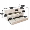 Mebel Elite Кровать 90x200 Villemo, кремовый букле, ME.VILLEMO/90/90/KR/TB/LOZWYS - Home Club, изображение 9