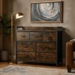 Mebel Elite Комод с ящиками Hudson 98 см, дуб рустикальный/чёрный, ME.HUDSON/DRU/CZ/KOM - Home Club, изображение 2