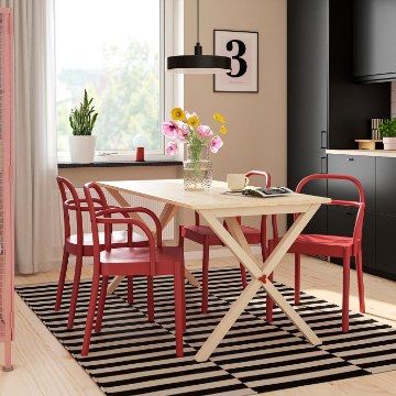 ІКЕА Стіл і 4 стільці IKEA PS 2026 / STOCKHOLM 2025, 296.344.07 - Home Club