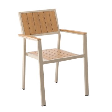 Chomik Алюминиевое садовое кресло, бежевое, 55 x 57 x 84 см, ATO0401 - Home Club
