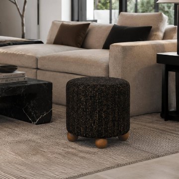 Kontrasto Пуф «Киото» 38x38x38 Plec, черный/орех, Meb000685 - Home Club