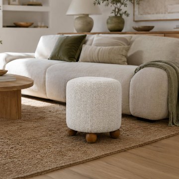 Kontrasto Пуф «Киото» 38x38x38 Plec, бежевый/дуб Dw, Meb000688 - Home Club