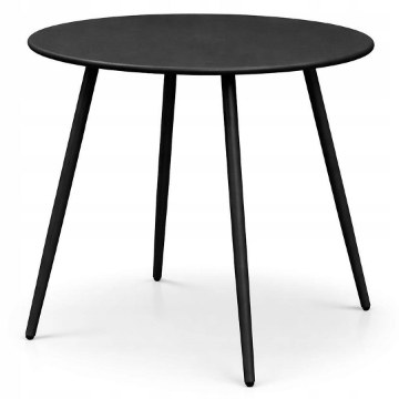 Kontrasto Стол Domo, чёрный, диаметр 80 × 72 см, для двух человек, Meb000088 - Home Club