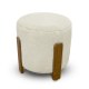 Kontrasto Пуф Seul 37x37x38 см Fut, цвет экрю/дуб Dw, Meb000691 - Home Club