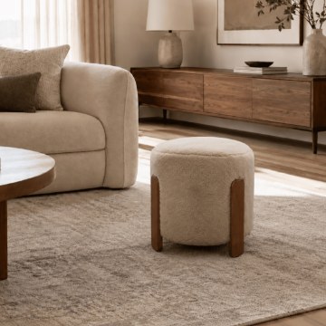 Kontrasto Пуф Seul 37x37x38 см Fut, цвет «таупе»/орех, Dw, Meb000690 - Home Club