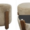 Kontrasto Пуф Seul 37x37x38 см Fut, цвет «таупе»/орех, Dw, Meb000690 - Home Club, изображение 7