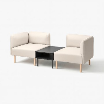 ИКЕА 2-местный диван с боковым столиком LILLEHEM, 295.697.46 - Home Club