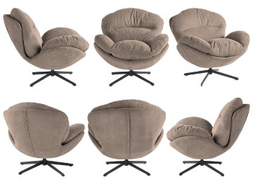 Kontrasto Fo106 Кресло Milo 3D, коричневый, двуместное, 5.01 94655 - Home Club