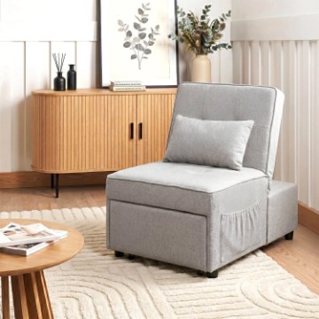 Mebel Elite Розкладне крісло Iberis 67 см для сну, сіре, ME.IBERIS/P/T/FW67 - Home Club