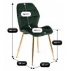 Mebel Elite Комплект: стол Bali 100 см (белый мрамор/золотой) и 4 стула Lucky (зеленые с золотыми ножками), ME.BALI/BM/ZL/S:1|ME.LUCKY/Z/ZL/V/K:4 - Home Club, изображение 13