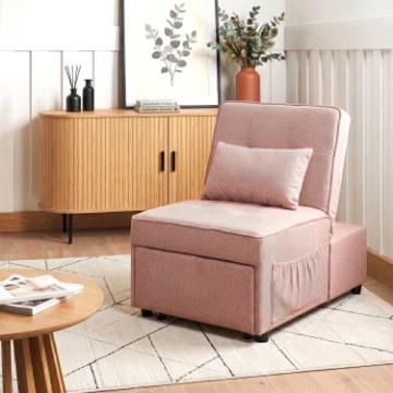 Mebel Elite Розкладне крісло Iberis 67 см для сну, рожеве, ME.IBERIS/R/T/FW67 - Home Club