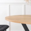 Mebel Elite Комплект: стол Lauren 90 см (цвет «Золотой дуб»/«Черный») и 4 стула Robin (черного цвета), ME.LAUREN/D/CZ/S90:1|ME.ROBIN/CZ/V/K:4 - Home Club, изображение 4