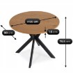 Mebel Elite Комплект: стол Lauren 90 см (цвет «Золотой дуб»/«Черный») и 4 стула Robin (черного цвета), ME.LAUREN/D/CZ/S90:1|ME.ROBIN/CZ/V/K:4 - Home Club, изображение 12