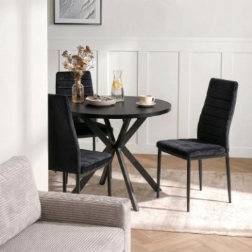 Mebel Elite Стул Naris, черный, велюровый, ME.NARIS/CZ/V/K - Home Club