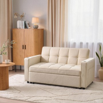 Mebel Elite Розкладне крісло Aster для сну, бежеве, ME.ASTER/BZ/T/SOF - Home Club