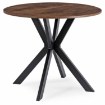 Mebel Elite Комплект: стол Lauren 90 см (дуб рустик/чёрный) и 4 стула Peru (коричневые), ME.LAUREN/RU/CZ/S90:1|ME.PERU/BR/V/K:4 - Home Club, изображение 5