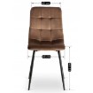 Mebel Elite Комплект: стол Lauren 90 см (дуб рустик/чёрный) и 4 стула Peru (коричневые), ME.LAUREN/RU/CZ/S90:1|ME.PERU/BR/V/K:4 - Home Club, изображение 13