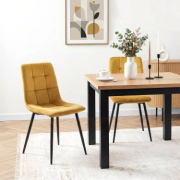 Mebel Elite Стул Peru, горчичного цвета, велюровый, ME.PERU/CU/V/K - Home Club