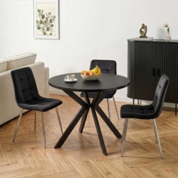 Mebel Elite Стул Cesar, черный, велюровый, ME.CESAR/CZ/V/K - Home Club