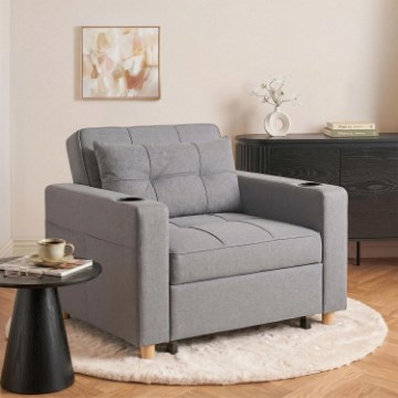 Mebel Elite Розкладне крісло Solor, сіре, ME.SOLOR/P/T/FW - Home Club