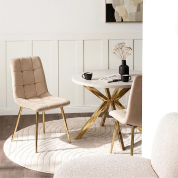Mebel Elite Кресло York кремового цвета из велюра, ME.YORK/KR/ZL/V/K - Home Club