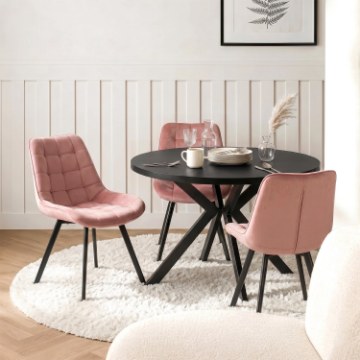 Mebel Elite Стул Rick розового цвета из велюра, ME.RICK/R/V/K - Home Club